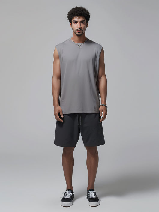 Camiseta Suelta sin Mangas para Hombre - Diseño Liso y Versátil - Image 18