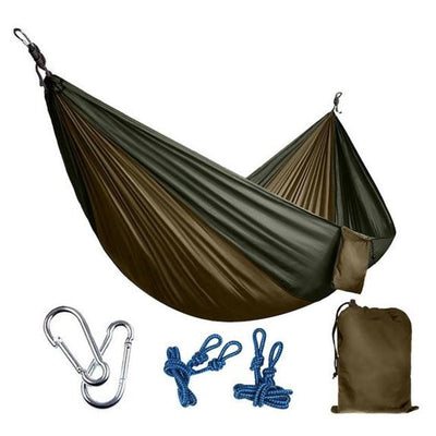 Hamaca de Camping Portátil - Hamaca Doble de Paracaídas para Aventuras al Aire Libre - Image 9