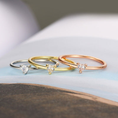 Anillo de Corazón Elegante para Mujer con Circonia y Baño de Oro Real - Image 4