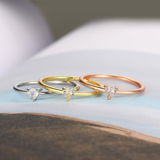 Anillo de Corazón Elegante para Mujer con Circonia y Baño de Oro Real - Image 4