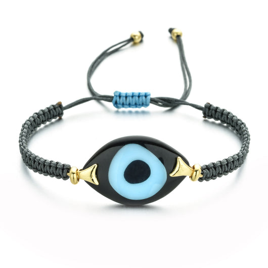 Pulsera Tejida a Mano con Ojo de Demonio Turco en Resina - Image 31