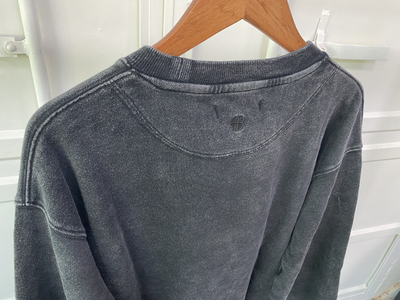 Suéter de Algodón para Mujer con Letras PARIS Cuello Redondo en Negro y Gris - Image 23