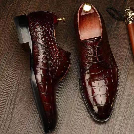 Zapatos de Cuero para Hombre con Costura a Juego de Colores