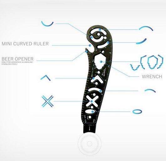 Regla Multifunción para Dibujo y Diseño con Brújula Creativa - Image 2