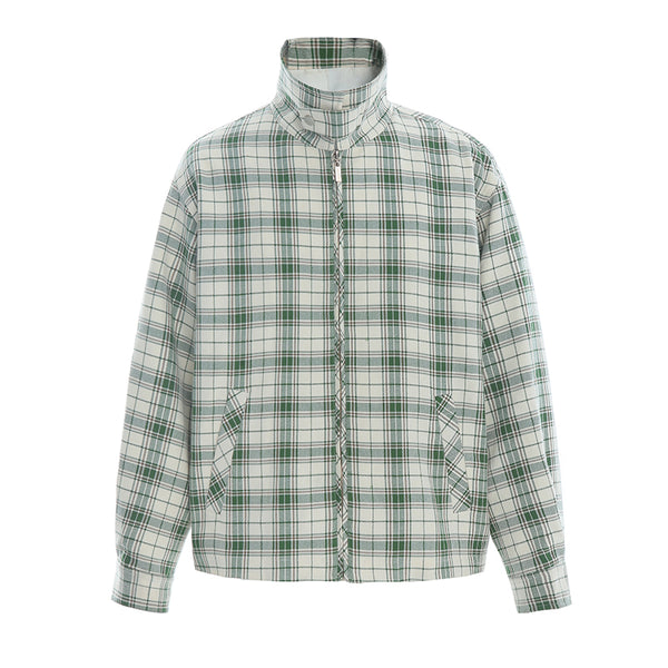 Chaqueta de Diseño Original en Tela Cuadros Verde