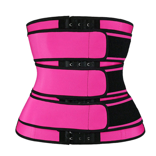 Grey and black women's waist trainer with multiple hook-and-eye closures and adjustable velcro straps. - Image 8