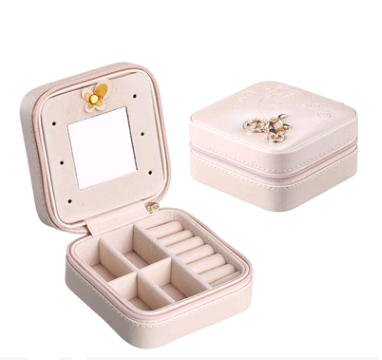 Joyero Portátil de Cuero para Viajes - Organizador Compacto de Joyas