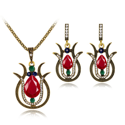 Juego de Aretes y Collar en Aleación Elegante - Image 7