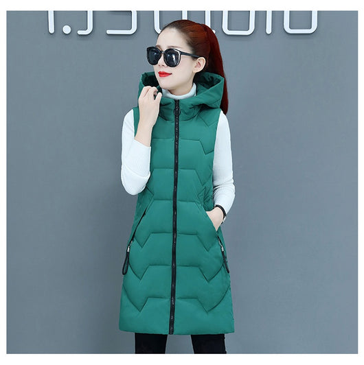 Chaleco Acolchado de Algodón para Mujer Talla Grande - Image 17