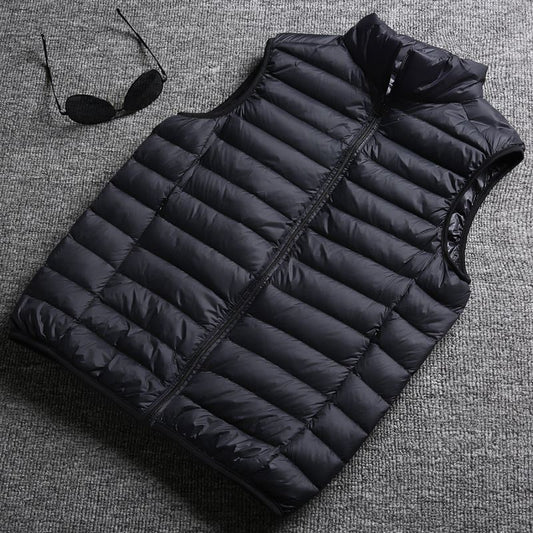 Chaleco sin mangas de plumón de pato blanco ultraligero para invierno - Image 2