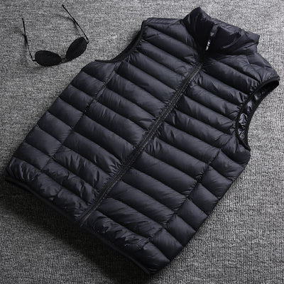 Chaleco sin mangas de plumón de pato blanco ultraligero para invierno - Image 2