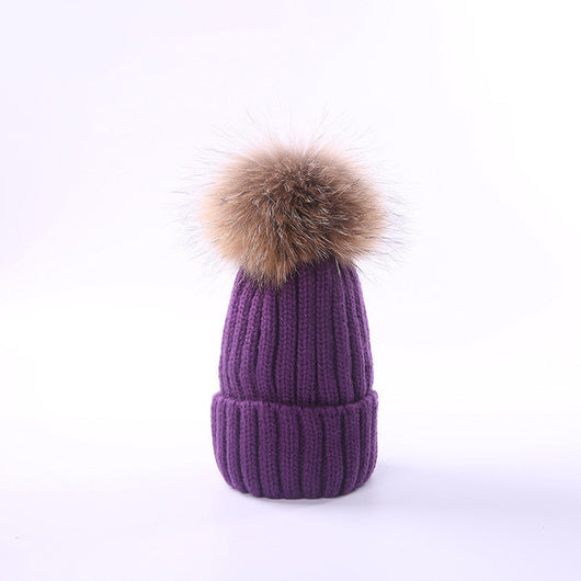 Gorro Infantil de Lana con Pompón para Otoño e Invierno - Image 20
