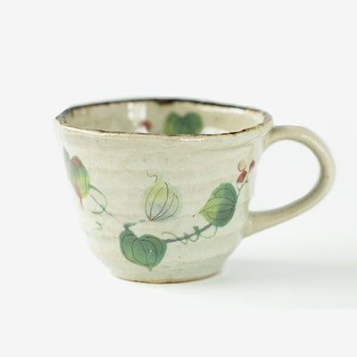 Juego de Taza y Platillo de Cerámica Artesanal con Diseño Floral - Image 16