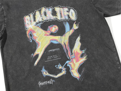 Camiseta Estampada Diablo Melancólico de Manga Corta para Hombre - Image 21