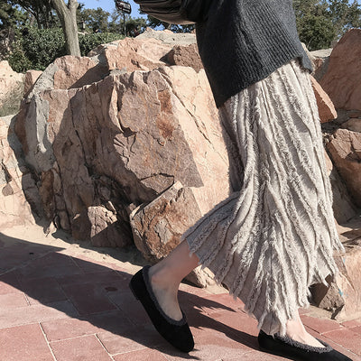 Falda Tejida Irregular Cintura Alta Midi para Mujer - Image 13
