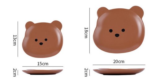 Juego de Plato Desayunero y Tazón de Cerámica con Diseño Osito Tierno - Image 9