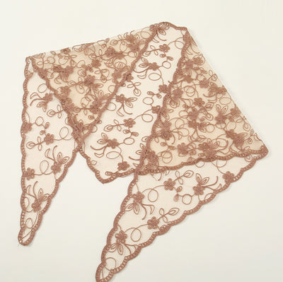 Velo de Novia con Encaje Floral Triangular - Accesorio Nupcial Elegante - Image 14