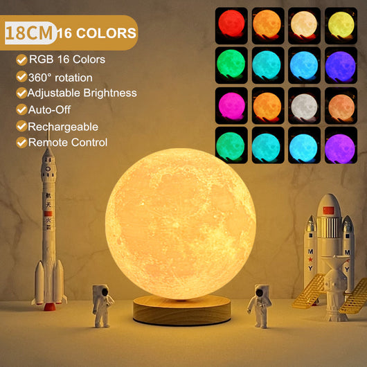 Lámpara Luna Flotante Magnética 3D con Control Táctil y 3 Colores de Luz - Image 12