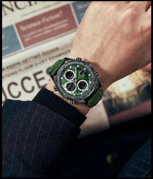 Reloj de Pulsera Deportivo para Hombre con Correa de Cuero PU - Image 21
