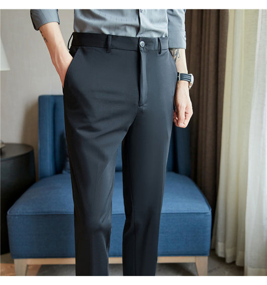Pantalones Casuales Slim Fit de Color Sólido para Hombre - Image 24