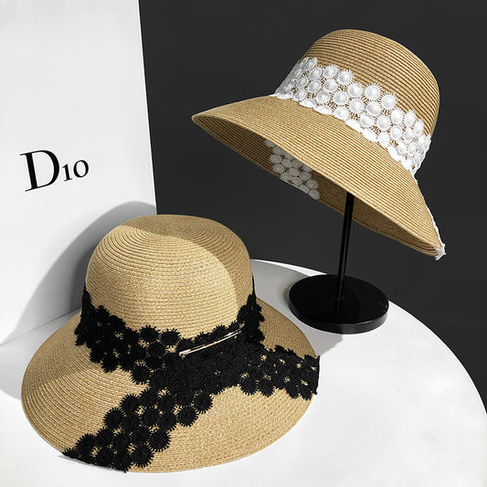 Sombrero Pescador Plegable con Protección UV y Encaje Solar