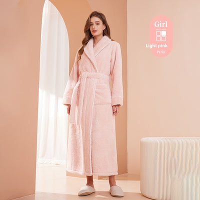 Bata de Invierno en Terciopelo Algodón para Parejas - Pijama Largo Talla Grande Lujo Ligero - Image 26
