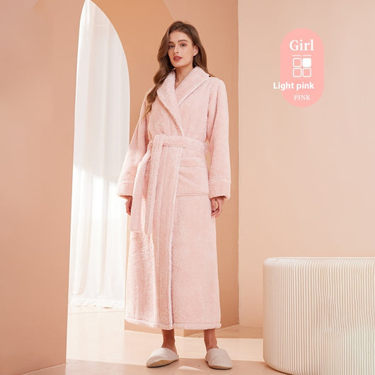 Bata de Invierno en Terciopelo Algodón para Parejas - Pijama Largo Talla Grande Lujo Ligero - Image 26