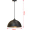 Lámpara De Techo Negra Exterior, Dorada Interior, 30 Cm De Diámetro