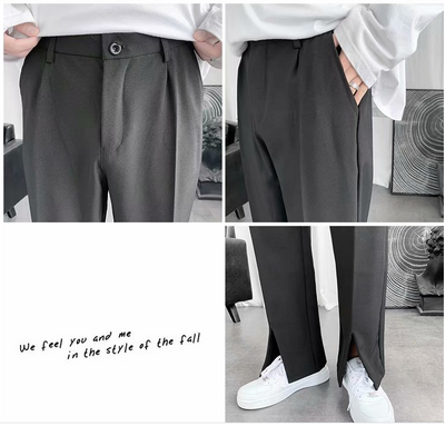 Pantalones Rectos con Aberturas Laterales y Efecto Acampanado - Image 5