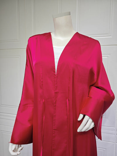 Vestido Abaya de Satén Suave - Moda Elegante Oriente Medio - Image 16