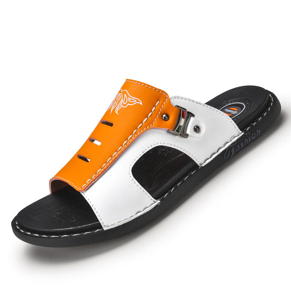 Pantuflas Casuales de Cuero para Hombre - Comodidad al Aire Libre