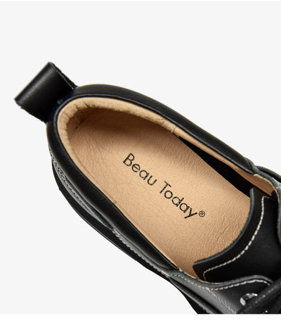 Baletas Plataforma de Cuero Suave Estilo Británico para Mujer - Image 17