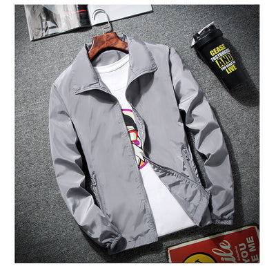 Chaqueta Tallas Grandes Primavera Otoño con Cuello Alzado - Image 9