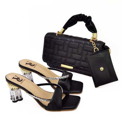 Bolso Bandolera con Cartera Pequeña y Sandalias de Tacón Alto - Image 12