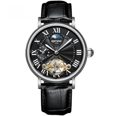 Reloj Automático Tourbillon Hueco con Esfera Luminosa para Hombre - Image 7