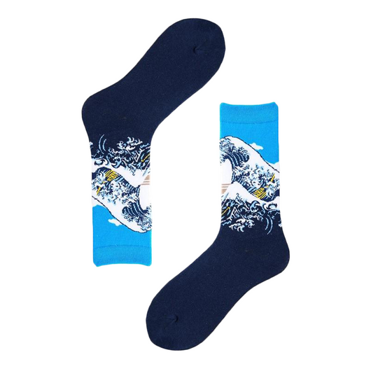 Calcetines de Algodón para Hombre con Arte Abstracto Madonna y Cupido - Image 7
