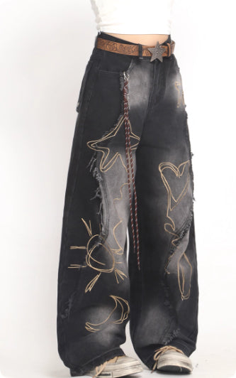 Jeans Deconstructidos con Bordado para Mujer, Colección Otoño - Image 8