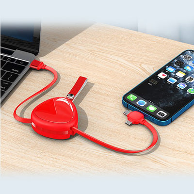 Cable de Carga Rápida 3 en 1 Extensible - Cargador Universal Multidispositivo