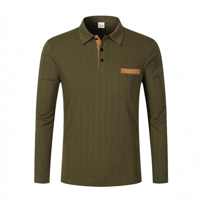 Polo Deportivo Manga Larga con Solapa para Hombre - Image 4