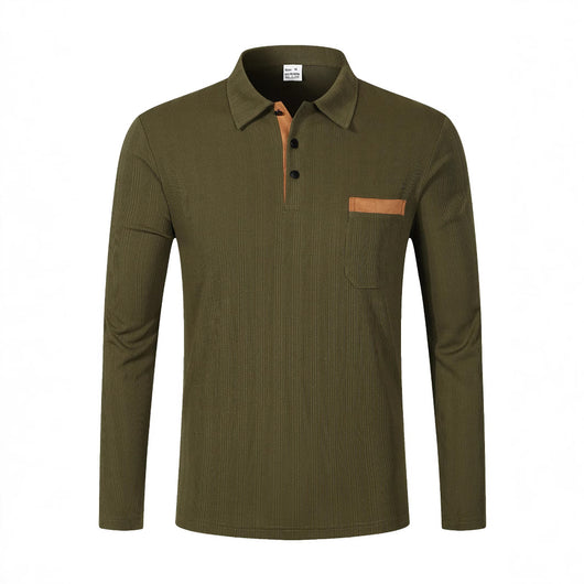 Polo Deportivo Manga Larga con Solapa para Hombre - Image 4