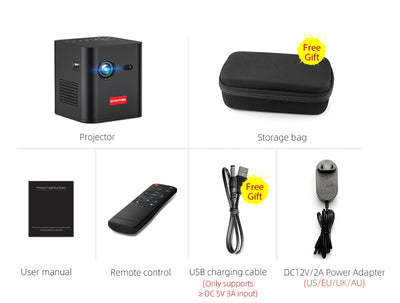 Proyector Portátil Mini 4K Recargable DLP - Image 7