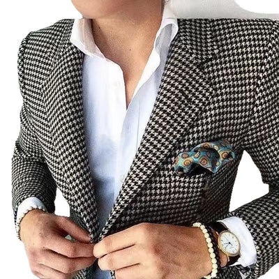 Blazer Casual Pata de Gallo para Hombre - Image 5