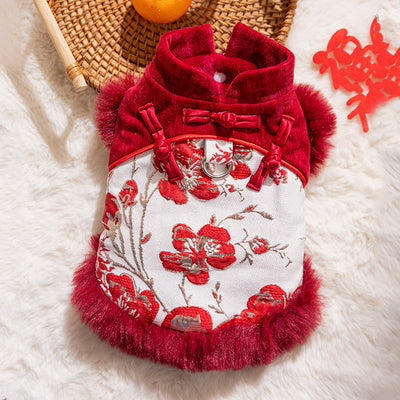 Abrigo Tradicional Chino para Mascotas - Chaqueta Acolchada de Año Nuevo para Perros y Gatos - Image 26