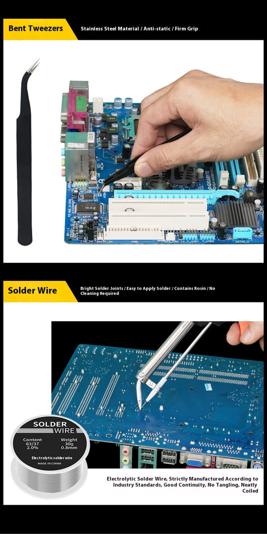 Kit Profesional de Soldadura con Pistola y Luz LED - Image 12