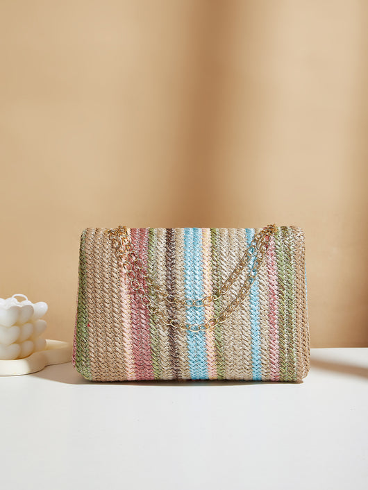 Bolsa de Hombro Tejida con Cierre de Candado para Mujer - Image 19