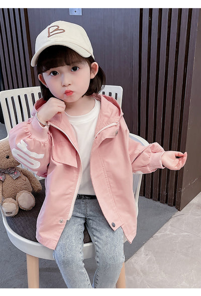 Chaqueta Cortavientos con Capucha para Niñas - Primavera y Otoño - Image 13