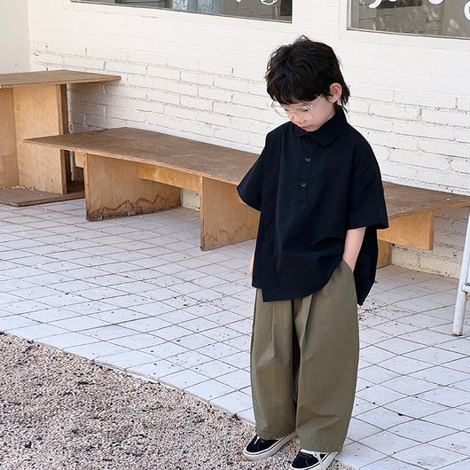 Camisa Blanca de Manga Corta para Niño - Comodidad de Verano - Image 3