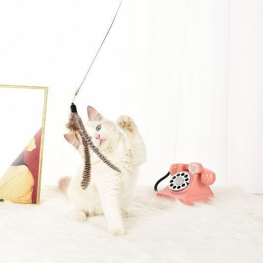 Juguete Interactivo de Plumas para Gatos y Perros