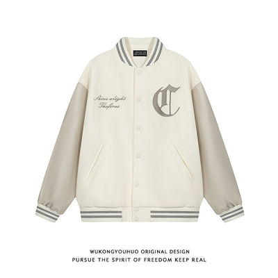 Chaqueta de Béisbol de Lana con Bordados Artesanales para Hombre - Image 5