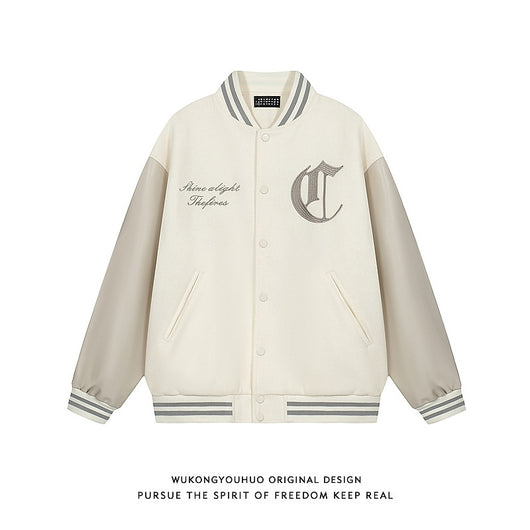 Chaqueta de Béisbol de Lana con Bordados Artesanales para Hombre - Image 5